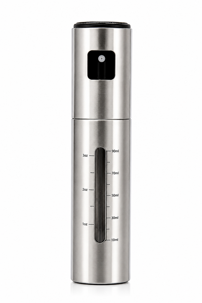 SELLAROH Premium Stainless Steel Oil Spray Bottle (100ml) – Refillable Fine Mist Olive Oil Sprayer for Air Fryer, BBQ, Salad, Baking & Healthy Cooking
